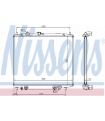 NISSENS 62802 Радиатор MITSUBISHI PAJERO II 2.8TD 94-00