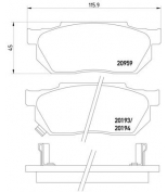 TEXTAR - 2095902 - Колодки торм.пер. Honda Civic II