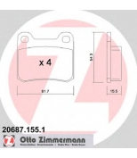 ZIMMERMANN - 206871551 - Комплект тормозных колодок, диско