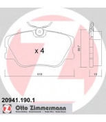 ZIMMERMANN - 209411901 - Комплект тормозных колодок, диско