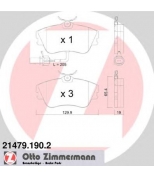 ZIMMERMANN - 214791902 - Комплект тормозных колодок, диско