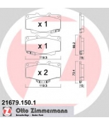 ZIMMERMANN - 216791501 - Тормозные колодки