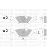 METELLI - 2200701 - Колодки тормозные задние дисковые к-кт BMW 3-E30/E36 / 5-E28 / 6-E24