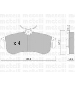METELLI - 2201230 - Колодки тормозные передние к-кт NISSAN PRIMERA P10/P11 90> БЕЗ ABS