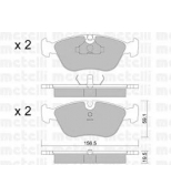 METELLI - 2201820 - Комплект тормозных колодок, диско