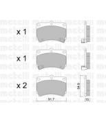 METELLI - 2201960 - Комплект тормозных колодок, диско