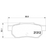 MINTEX - MDB1360 - Колодки торм.зад. Honda Accord III, Honda Civic II