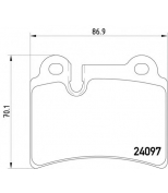 MINTEX - MDB2740 - Колодки торм.диск.зад.VW Touareg 3.0-3.6V6 '02-06