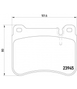 TEXTAR - 2394501 - Колодки тормозные перед. MB W203 1,8-3,5L 00->