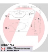 ZIMMERMANN - 239261702 - Комплект тормозных колодок, диско