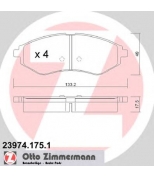 ZIMMERMANN - 239741751 - Комплект тормозных колодок, диско