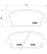 TEXTAR - 2408701 - Тормозные колодки. HONDA CIVIC VII 05- перед.к-т