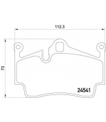 TEXTAR 2454101 Колодки торм.зад.диск.Porsche Boxter 04-/Cayman 06
