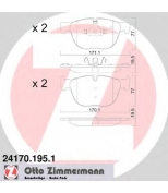 ZIMMERMANN - 241701951 - КОЛОДКИ ТОРМ BMW X5 E70/E71 3.0 F 07/08-]]