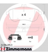 ZIMMERMANN - 243062053 - Колодки тормозные дисковые MB inkl. Zubeh?r C-KLASSE (W204)