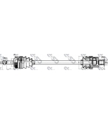 GSP - 250199 - Привод в сборе прав.ABS MEGANE SCENIC(303069)