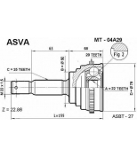 ASVA - MT04A29 - ШРУС  наружный 22x50x25 (hyundai accent (x-3)) asva