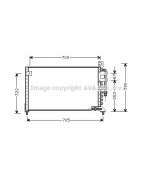 AVA - MT5099 - Радиатор кондиционера MITSUBISHI: SPACE WAGON (N3_W, N4_W) 1.8 (N31W)/1.8 4x4 (N41W)/1.8 TD (N35W)/...