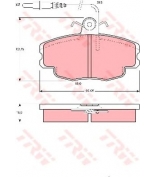 TRW - GDB114 - Колодки тормозные дисковые GDB114