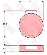 TRW - GDB272 - Дисковые тормозные колодки  комплект