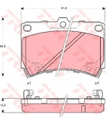 TRW - GDB3262 - Колодки тормозные дисковые GDB3262 замена GDB3206