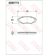 TRW - GDB7773 - Комплект тормозных колодок, дисковый тормоз