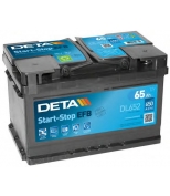 DETA - DL652 - Аккумуляторная батарея 65Ah DETA Start&Stop EFB 12V 65AH 650A ETN 0(R+) B13 278x175x175mm 17.2kg