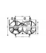 AVA - DN7511 - Вентилятор радиатора двигателя: Maxima QX/00- /2.0/3.0