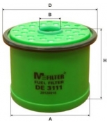 MFILTER - DE3111 - ФИЛЬТР ТОПЛ CIT/PGT/HYU LANTRA 1.8D/TD/1.9D/TD/SD 85-