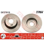 TRW DF2791S Диск тормозной задний range rover i-iii (304.5мм) df2791s