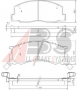 ABS - 36829 - Комплект тормозных колодок, дисковый тормоз