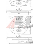 ABS - 37345 - Комплект тормозных колодок, диско