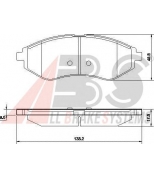 ABS - 37352 - Колодки тормозные дисковые перед. DAEWOO AVEO/KALOS  1,2/1,4L  09/02->