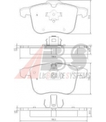 ABS - 37389 - комплект тормозных колодок opel signum