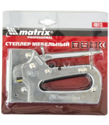 MATRIX 40913 Степлер мебельный металлический регулируемый, тип скобы 53,6-14 мм. MATRIX PROFESSIONAL