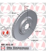 ZIMMERMANN 400361220 Тормозной диск пер MB W163
