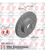 ZIMMERMANN 400365352 Диск тормозной пер. Sport Coat z MB W204
