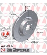 ZIMMERMANN 400365820 Диск тормозной MB W221/216 05->