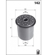 MECAFILTER - ELG5226 - Фильтр топливный: Xantia/XM/406/605/806/89-04/2.1D