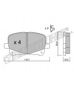 TRUSTING - 4590 - Комплект тормозных колодок, диско