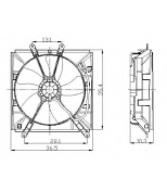NRF - 47016 - Вентилятор радиатора двигателя: Corolla/92-02/1.4/1.6/1.8/2.0D