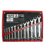 YATO YT0362 Набор ключей комбинированных 12 пр: 8-15  17  19  22  24 мм  на полотне