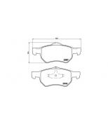 BREMBO - P11013 - колодки торм.пер. Caravan/Voyager 02- (колеса 16)