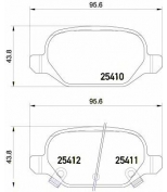 BREMBO - P23151 - Комплект тормозных колодок  дисковый тормоз