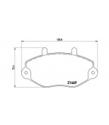 BREMBO - P24033 - Комплект тормозных колодок FORD TRANSIT Box (E_ _) 2.0 Kw 66 09/91 - 06/94 F