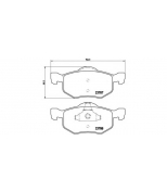 BREMBO - P24056 - Колодки торм.пер. FORD Maverik 2.0-3.0/16/V6 24V 02/01->, MAZDA Tribute 2.0-3.0/V6/V6 24V 03/00->