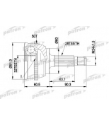 PATRON - PCV1284 - ШРУС наружн к-кт HONDA: ACCORD 2.0/2.0TD 96-98, ROVER: 620, 623 -94