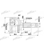 PATRON - PCV1349 - ШРУС наружн к-кт NISSAN: PRIMERA 2.0TD 96-