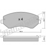 FRITECH - 5400 - Колодки тормозные дисковые передние CHEROKEE 01-/VOYAGER 00-