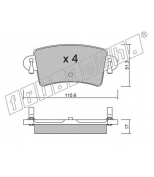 FRITECH - 5620 - Колодки тормозные дисковые задние Opel MOVANO 98-03